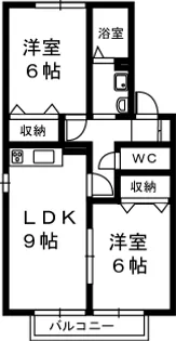 セジュール Y’S【201号室】の間取り