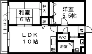 ケイパレスⅡ【2階】の間取り