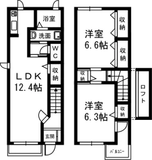 ロヴェール【1階】の間取り