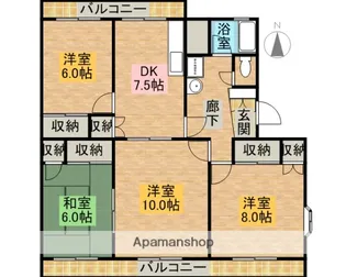 ヴェルディ広沢【1階】の間取り