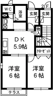 パロル・デ・ボヌール【1階】の間取り