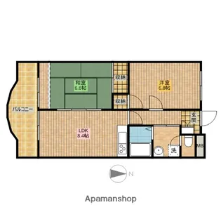 ビューしじみの森【2-C号室】の間取り