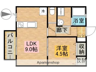 アービル篠原【A203号室】の間取り