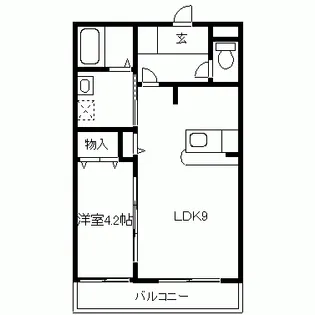 パレット名塚【2階】の間取り