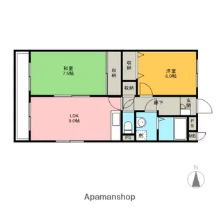 ベルコスモス【303号室】の間取り