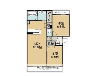 フロレスタハヤシ【1階】の間取り