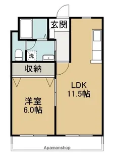 ラフォーレ中里【1階】の間取り