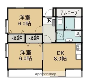 ユーフォルムⅡ【201号室】の間取り