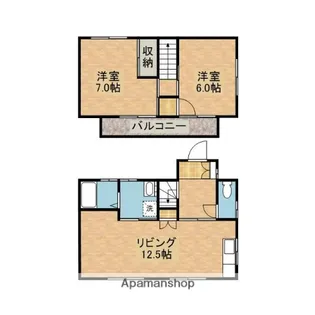 静岡県浜松市中央区大蒲町【テラスハウス】の間取り