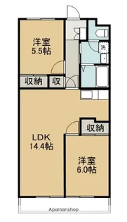 マンションアルボ【503号室】の間取り