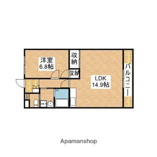 マンションアルボ【3階】の間取り