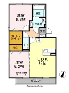 メゾンプレーヌ天竜川A【3階】の間取り