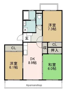 エクレールB【2階】の間取り