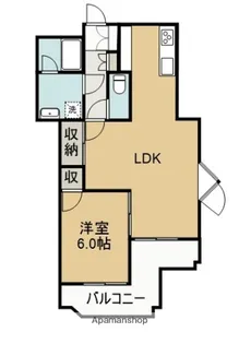 ミラクル西塚【1階】の間取り