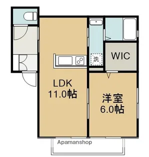 コート・ソレアード【1階】の間取り