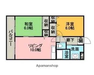 ボヌール上西Ⅲ【3階】の間取り