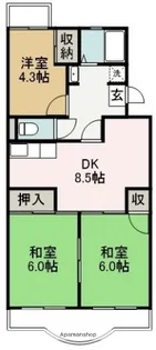 サンコーポ小林【4階】の間取り