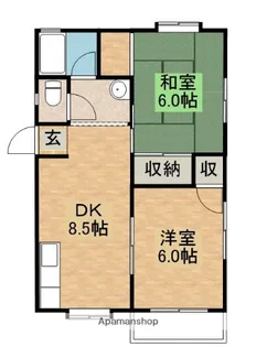 ソレアードイイダ【2階】の間取り