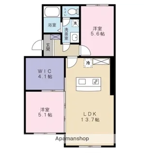 マンションアカンサスⅠ【3階】の間取り