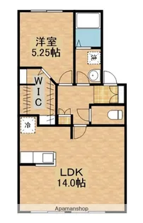 ハイカムール和田Ⅲ【102号室】の間取り