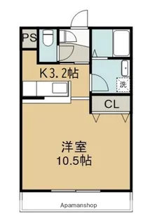 グランストーク篠ヶ瀬【105号室】の間取り