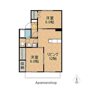 セジュール高井B【101号室】の間取り