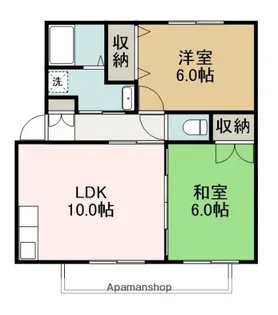 リヴェール宮竹ⅠA棟【101号室】の間取り