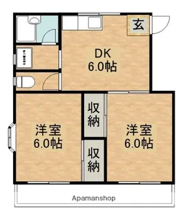 コーポ村松B【202号室】の間取り