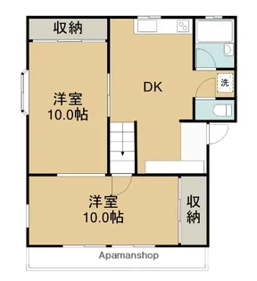 ハイツオオバシ【1階】の間取り