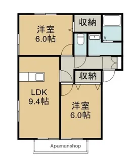 グランシャリオA【2階】の間取り