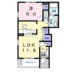 カルムメゾンA【1階】の間取り