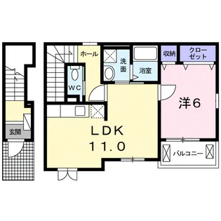 メゾンエス【2階】の間取り