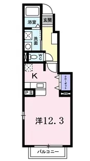 メルヴェイユ河島【1階】の間取り
