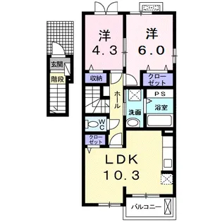 グランリベアWH【2階】の間取り