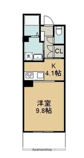 ルシェリア原島【4階】の間取り