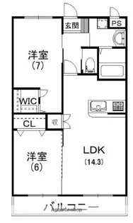 ティガーレジデンス【1階】の間取り