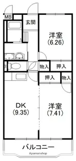 イーストライム【4階】の間取り