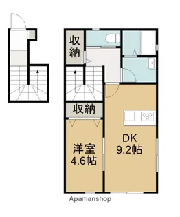 グランK【201号室】の間取り