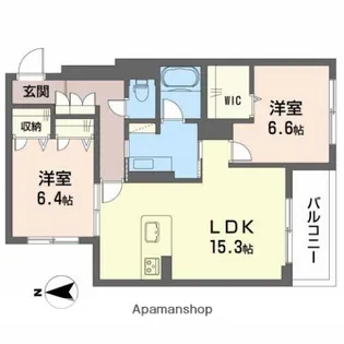 クラルテ早出町【1階】の間取り