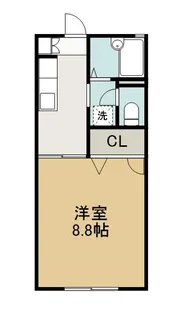 パレスシミズⅡ【101号室】の間取り