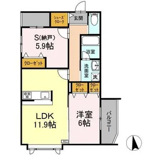 SKY ONE【4階】の間取り