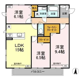 WIN’S GARDEN B【3階】の間取り