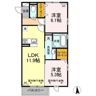 メゾン・レーヴ【3階】の間取り