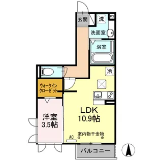 WINS HILLS A【1階】の間取り