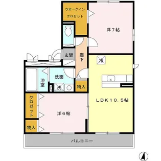 シェーン ヴェルデ A【3階】の間取り