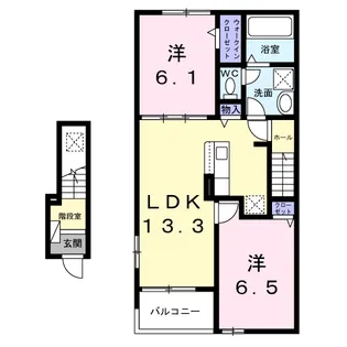 アルソーレ芳川【2階】の間取り