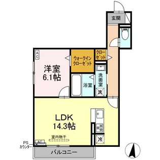 DーHILLS原島町【2階】の間取り