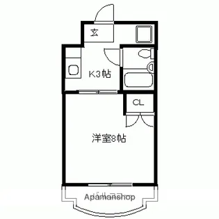 パーシモン【3階】の間取り