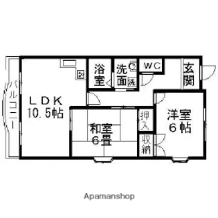 シャルム大蒲【2階】の間取り