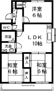 マンションラポール【302号室】の間取り